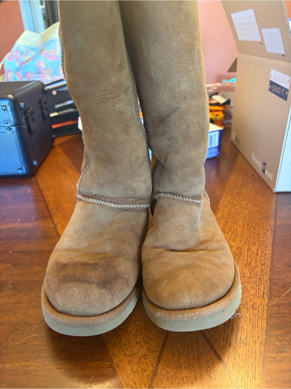 UGG Classic Tall Suede Boots Chestnut Size 7 - Used/Well-Loved